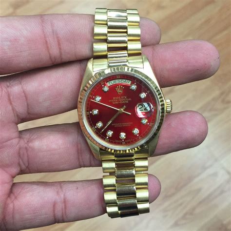 rolex date watches red face|best red faced Rolex watch.